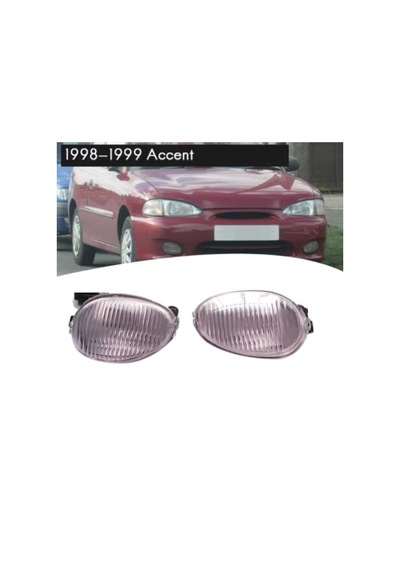 Hyundai Accent Yumurta Kasa Sağ + Sol Ön Sis Lambası 1998--2000