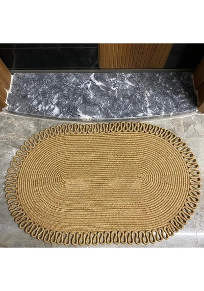 Dublin Serisi Jüt, Desenli Kapı Önü, Paspas, Banyo Paspası, Balkon Paspası/hediyelik, Ev Eşyası Hasır 50 X 80 Çok Renkli