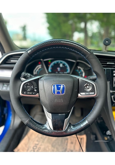 Honda Civic Fc5 Uyumlu Universal Direksiyon Kılıfı Tam Kılıf Değildir Mavi