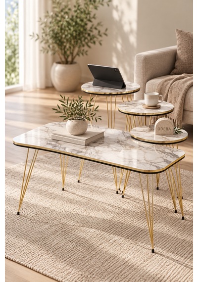Odera Çift Gold Efes Beyaz Mermer Desenli Elips Orta Sehpa Ve Yuvarlak Zigon Sehpa 4'lü Set Gold Tel Metal Ayaklı Retro Modern Salon Sehpası Diğer Odera Çift Gold Efes Beyaz Mermer Desenli Elips Orta Sehpa Ve Yuvarlak Zigon Sehpa 4'lü Set Gold Tel Metal Ayaklı Retro Modern Salon Sehpası Diğer