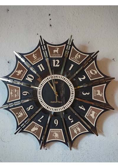 Duvar Saati 50Cm Zodıac Tıme Çok Renkli
