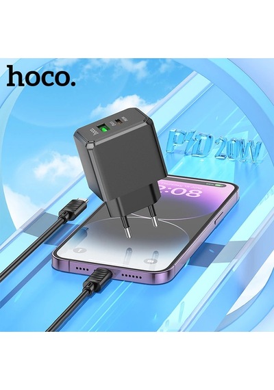 Hoco Cs14a Ocean Pd20w+qc3.0 Girişli Hızlı Şarj Başlığı Ve Type-c To Apple     Uyumlu iPhone Lightning Kablo- 5775