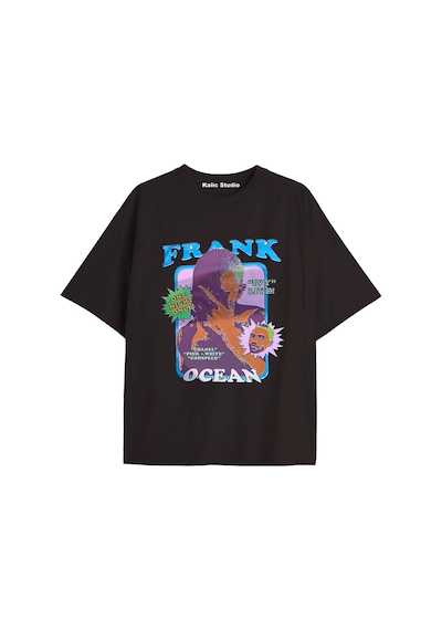 Kalic Studio Unisex Erkek Kadın Blond Frank Ocean Siyah T-shırt Franksiyah24