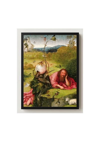Rönesans Bosch Çölde Vaftizci Yahya Çerçevesiz Poster 21x30 Cm A4 Tablo Rönesans Klasik Sanat