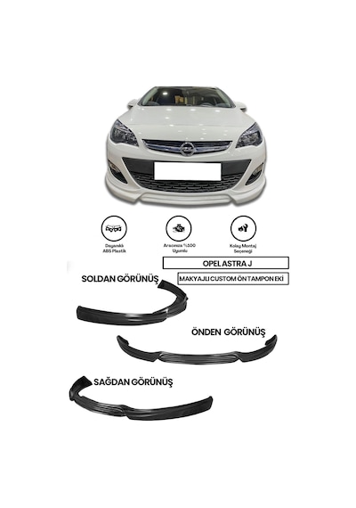 Astra J 2012-2020 Boyasız Plastik Custom Ön Ek Makyajlı Kasaya Uyumlu