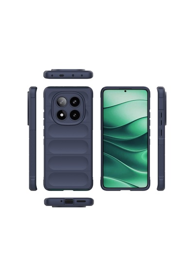 Mobilteam Redmi Note 14 Pro 5g Kılıf Esnek Tpu Oyuklu Arka Yüzey Tasarımlı Etnik Silik Siyah