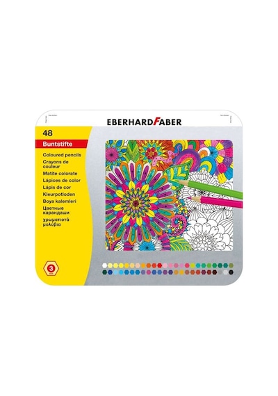Eberhard Faber Kuru Boya 48 Renk Metal Kutu 514848