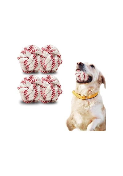 4 Adet Köpek Topu Köpek Oyuncağı Top Köpek Eğitim Oyuncağı - Köpek Oyun Topu