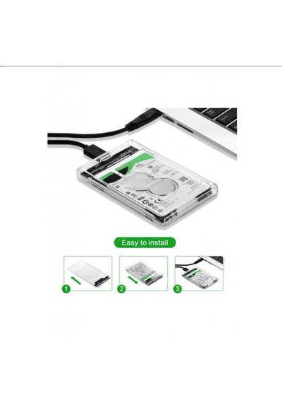 Maxgo 2135 2.5" Hdd Kutusu Usb 3.0 Sata Harici Harddisk Kutusu Ssd Hard Disk Şeffaf