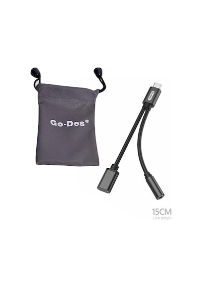 Go-des 2& Amp 39 Si 1 Arada Serisi Type-c - Aux Ve Şarj Dönüştürücü Kablo 15 Cm Hat Uzunluğu Usb-c - 3,5 Mm Kulaklık Ses Adaptörü Ve Şarj G Go-des 2& Amp 39 Si 1 Arada Serisi Type-c - Aux Ve Şarj Dönüştürücü Kablo 15 Cm Hat Uzunluğu Usb-c - 3,5 Mm Kulaklık Ses Adaptörü Ve Şarj G