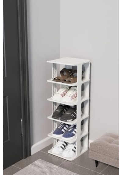 5 Katlı Portatif Ayakkabı Rafı Kolay Kurulum 76x24.5x27.5 Cm 6 Raf Ve Destek Parçaları İle Beyaz Diğer 5 Katlı Portatif Ayakkabı Rafı Kolay Kurulum 76x24.5x27.5 Cm 6 Raf Ve Destek Parçaları İle Beyaz Diğer