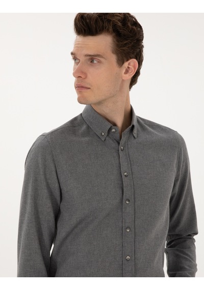 Pierre Cardin Erkek Gri Gömlek Desenli 50316751-vr024 Gri