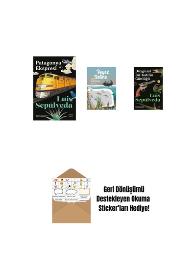 Patagonya Ekspresi + Beyaz Balina + Duygusal Bir Katilin Günlüğü + Okuma Sticker'ları