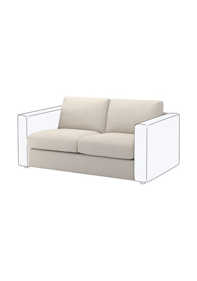 Ikea Bej Şık Kanepe - 2'li Kanepe Ünitesi Kılıfı