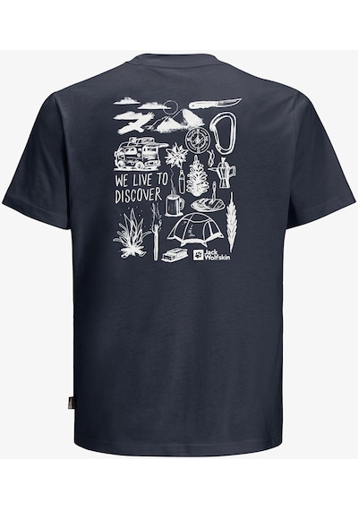 Jack Wolfskin Dıscover T M Erkek Mavi T-shirt 1809761tr-4314 Mavi
