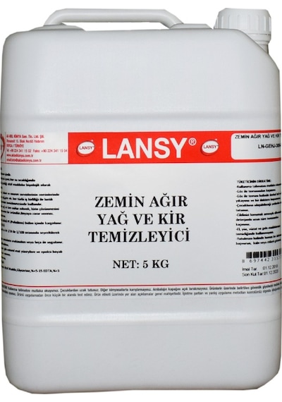 Lansy Zemin Ağır Yağ Ve Kir Temizleyici Manuel Kullanım İçin 5 KG