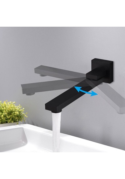 Banyo Lavabo Bataryası Ankastre Hareketli Sıva Altı Dahil Siyah
