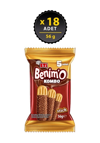 Benimo Kombo Hindistan Cevizi Ve Çikolata Kaplamalı Bisküvi 56 G X 18 Adet