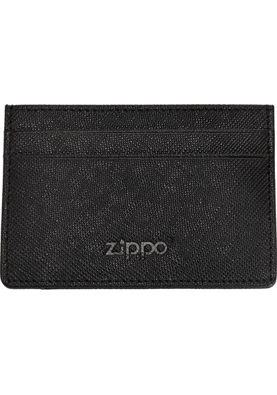 Zippo Saffiano Deri Cüzdan - Siyah Siyah