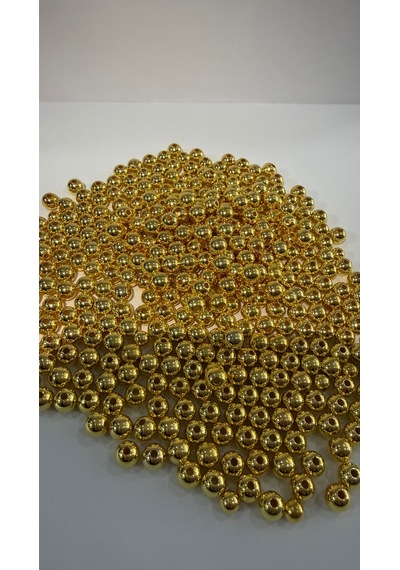 100 Gram - İnci Boncuk - 10 Mm Renk : Gold