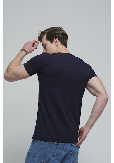Ftx Slim Fit Bisiklet Yaka Erkek Basic Tshirt