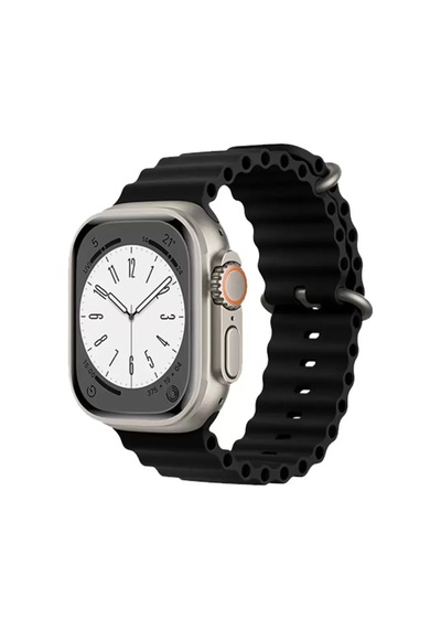 Newface Apple Watch Uyumlu 38mm Ocean Kordon - Siyah