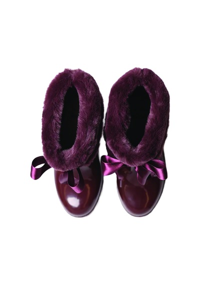 Vı Burgundy Bot Yağmur Kız Çocuk Lorca Toni Pons Raın Boots In Glossy Rubber Vı Burgundy