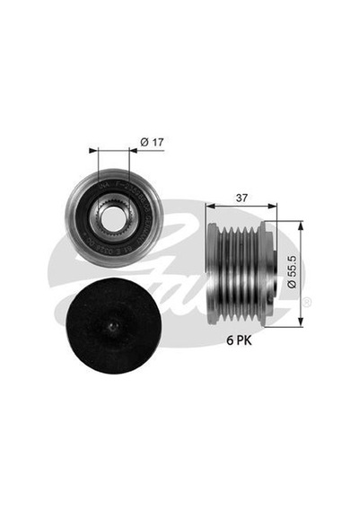 GATES OAP7046 ALTERNATÖR KASNAĞI RULMANLI MERCEDES C200-C220-CLC2