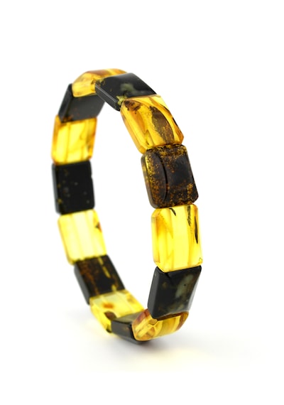 Kehribar Bileklik Fosilli Roleks Özel Tasarım Ambergold Blk23-56 Çok Renkli