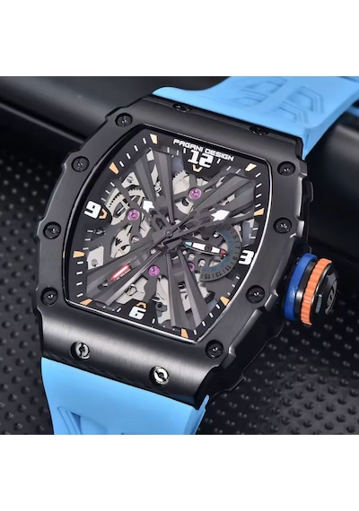 PD-1738 Tonneau Saat Erkek 42MM Su Geçirmez Kuvars Japon VH65 Safir Kristal Paslanmaz Çelik İş Saati