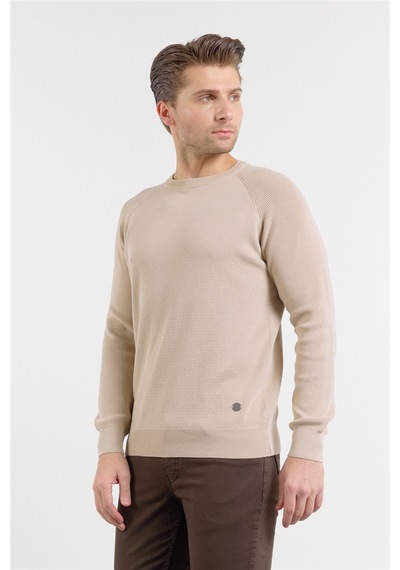 İmza Koyu Bej Bisiklet Yaka Uzun Kol Cepsiz Standart Fit Kazak Pamuk Triko 1012260150 2XL İmza Koyu Bej Bisiklet Yaka Uzun Kol Cepsiz Standart Fit Kazak Pamuk Triko 1012260150 2XL