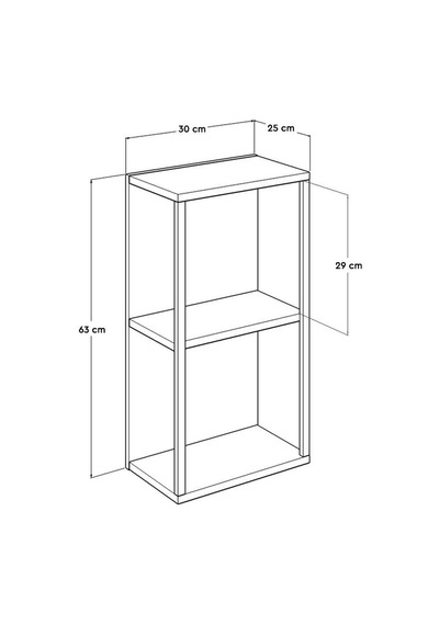 Profile Duvar Rafı-açık Ceviz Tori 30x63x25 Cm Gxyxd