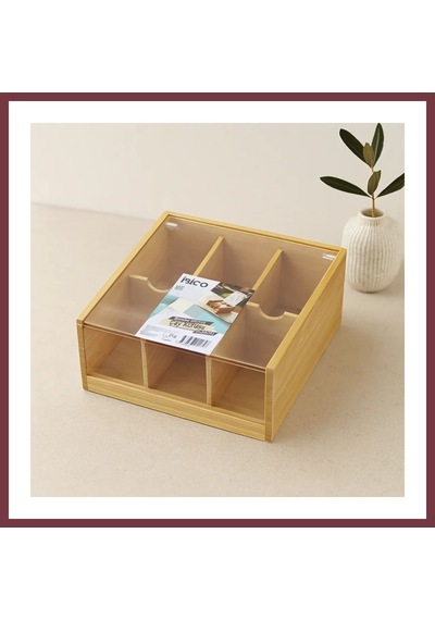 Storeşahin 6 Bölmeli Bambu Poşet Çay Kutusu 21x20x10 Cm Shn0720 Çok Renkli