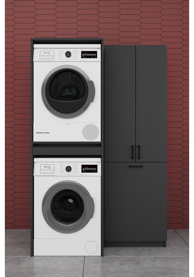 Çamaşır Makinesi Banyo Dolabı Takımı Sepetli %100 Mdf Çekmeceli Çok Amaçlı Kurutma Dolabı Bt01 Antrasit Çamaşır Makinesi Banyo Dolabı Takımı Sepetli %100 Mdf Çekmeceli Çok Amaçlı Kurutma Dolabı Bt01 Antrasit