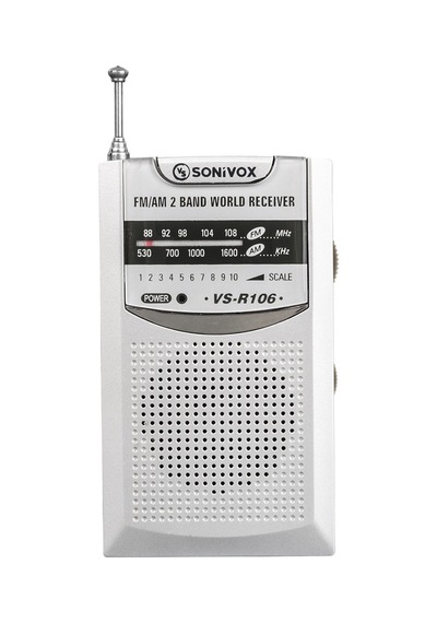 Sonivox VS-R106 Mini FM Radyo Beyaz