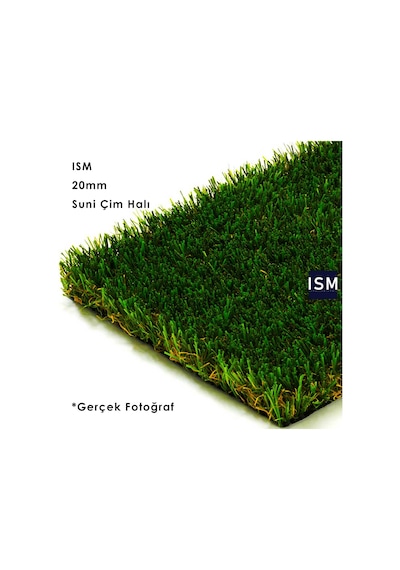 Ism - Suni Yapay Çim Balkon Halı Yüksek Doku Kalın - 20Mm - Yeşil
