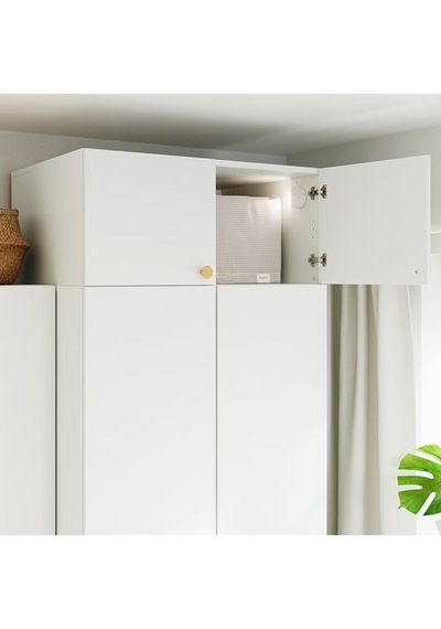 Ikea Lastare Kapaklı Gardırop Yükseltme Ünitesi, Beyaz, 80x62x36 Cm