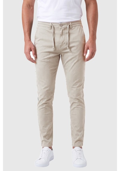 Rizzup Erkek Slim Fit Likralı Krem Jogger Pantolon Beli Lastikli İpli Esnek Spor Pantolon 2700523 Rizzup Erkek Slim Fit Likralı Krem Jogger Pantolon Beli Lastikli İpli Esnek Spor Pantolon 2700523