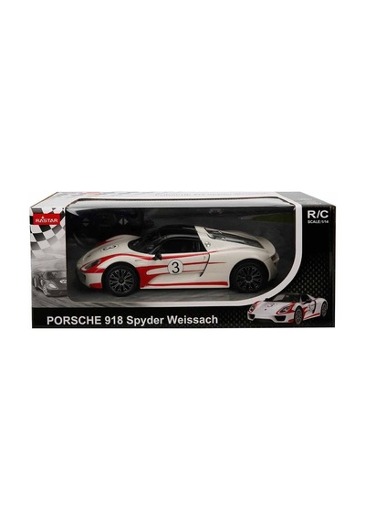 70710 1:14 Uzaktan Kumandalı Porsche 918 Spyder Weissach Işıklı Araba 32 Cm Çok Renkli