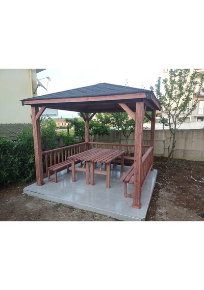 Şen Mobilya Bahçe Kamelyası Pergola P043 Maun