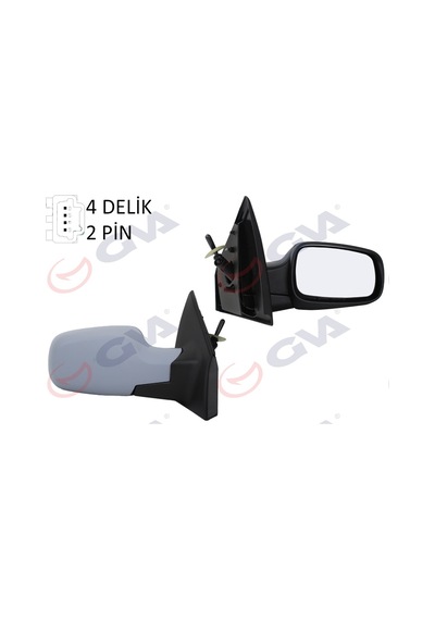 Gva Dış Dikiz Aynası Sağ Clio 3 2005 Ve Sonrası Mekanik Sensörlü Astarlı Konveks 2 Fiş Vm-6136psr R Gva 1014140 7701061191