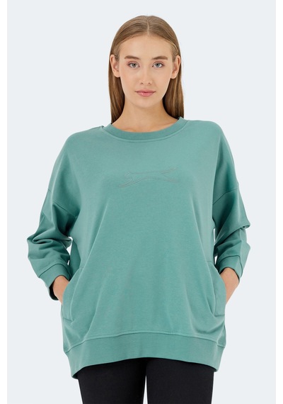 Slazenger Vıkentı Sw 2 Li Set Kadın Sweatshırt Yeşil - Gül