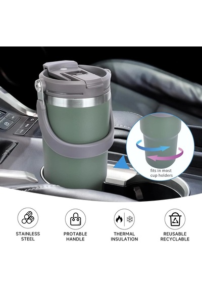 Termos 900 Ml Pipetli Termos Bardak Sarı