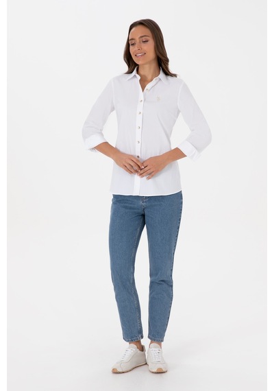 U.s. Polo Assn. Kadın Beyaz Gömlek Basic 50308024-vr013 Beyaz