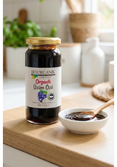 Beyorganik Pestisit ve Ağır Metal Analizli Organik Üzüm Özü %100 Üzüm Soğuk Pres 315 ML