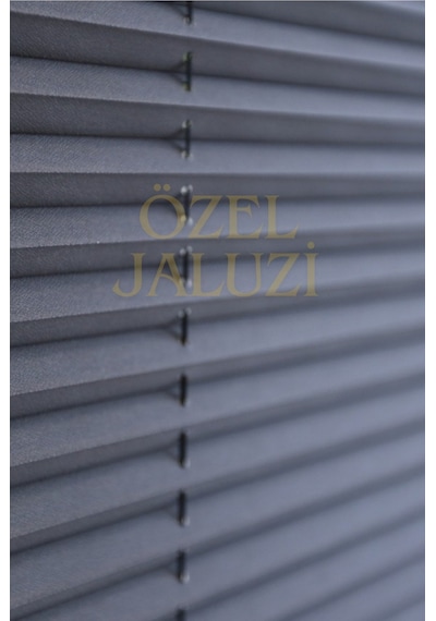 Antrasit Cam Balkon Ve Ofis Plisse Perde Plain007 Antrasit