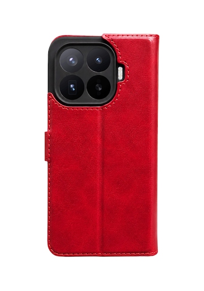 Xiaomi 17t Pro  Kapaklı Cüzdanlı Kartvizitli Telefon Kılıfı Deri Cüzdan Kırmızı