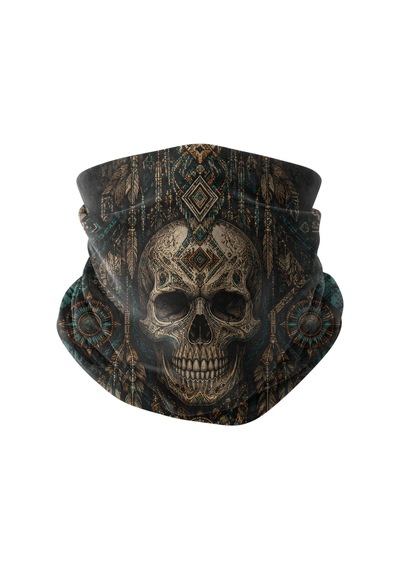 Bobrear Etnik Kuru Kafa Desenli Çok Amaçlı Buff Bandana Boyunluk Çok Renkli