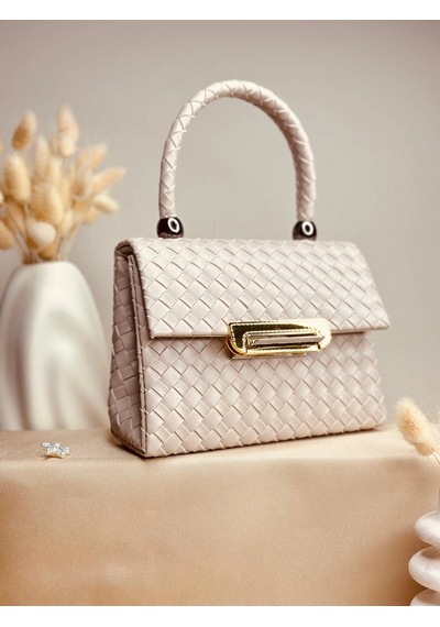 Elora Atelier Elora Örgü Desen Ekru Çanta Çok Renkli