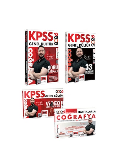 Yargı 2026 Kpss Genel Kültür Coğrafya Soru - Deneme Video Ders Harita Seti Engin Eraydın
